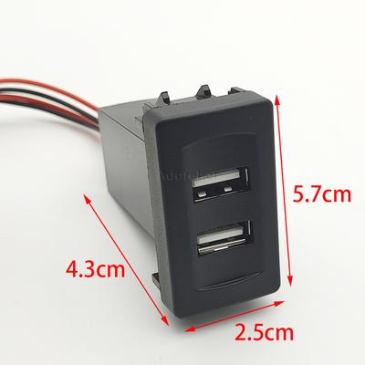 1 шт. Подходит для VW Transport T4 Автомобильное двойное USB-гнездо Зарядное устройство Синяя подсветка Двойной USB-порт Адаптер для зарядки питания