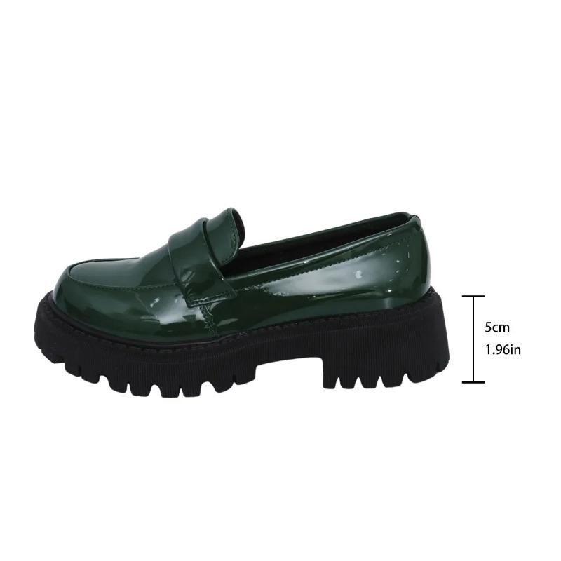 Модная женская кожаная обувь в британском стиле, модные лоферы на мягкой подошве, женская обувь на толстой подошве, удобные слипоны, одинарная обувь, большой размер 43
