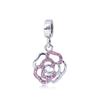 Fashion Pink Hope Charm Beads Suitable For Bracelets And Necklaces Romantic Heart Shape Women Jewelry