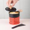 Portable Cheese Oven with Candle Holder Spatula Space-Saving Simple Elegant Cheese Melter Multi-Functional Hot Pot Frying Pan