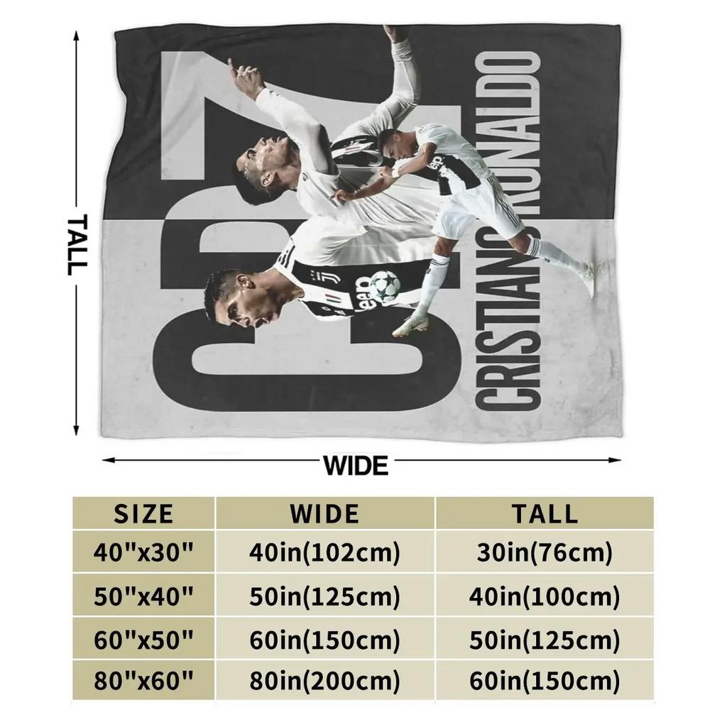 CR7 Cristiano Blanket Soft Warm Flannel Throw Blanket Bedspread for Bed Living Room Picnic Travel Home Sofa