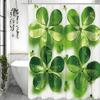 Занавеска для душа Lucky Five Leaf Leaf, Декоративная занавеска для душа для ванной комнаты, Водонепроницаемая занавеска для душа с крючками