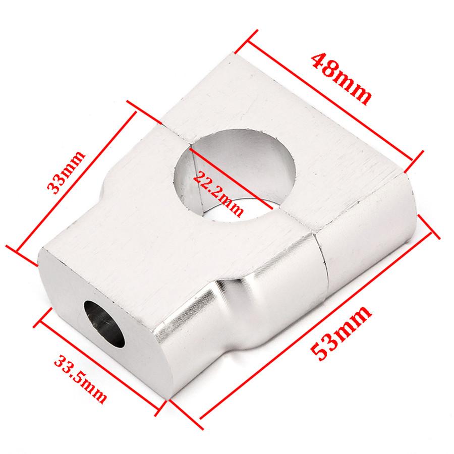 Универсальный 7/8" 22 мм Серебристый Мотоциклетный Крепеж на Руль Подъемник Алюминиевый Сплав ЧПУ Подъемники Руля Зажимы Для Yamaha Honda Kawasaki BMW