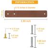 12pcs Genuine Leather Drawer Pulls Sturdy Heavy Duty Leather Handles