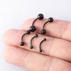 5 шт 16G 2.5-6Mm бровь пирсинг губ кольцо изогнутая штанга гвоздик украшения для тела