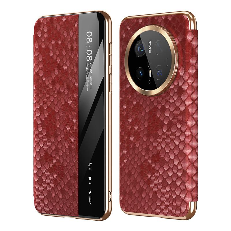 Применимо к чехлу для мобильного телефона Huawei mate70pro, умный чехол-книжка pura80pro, противоударный, с магнитной застежкой, мужской кожаный чехол