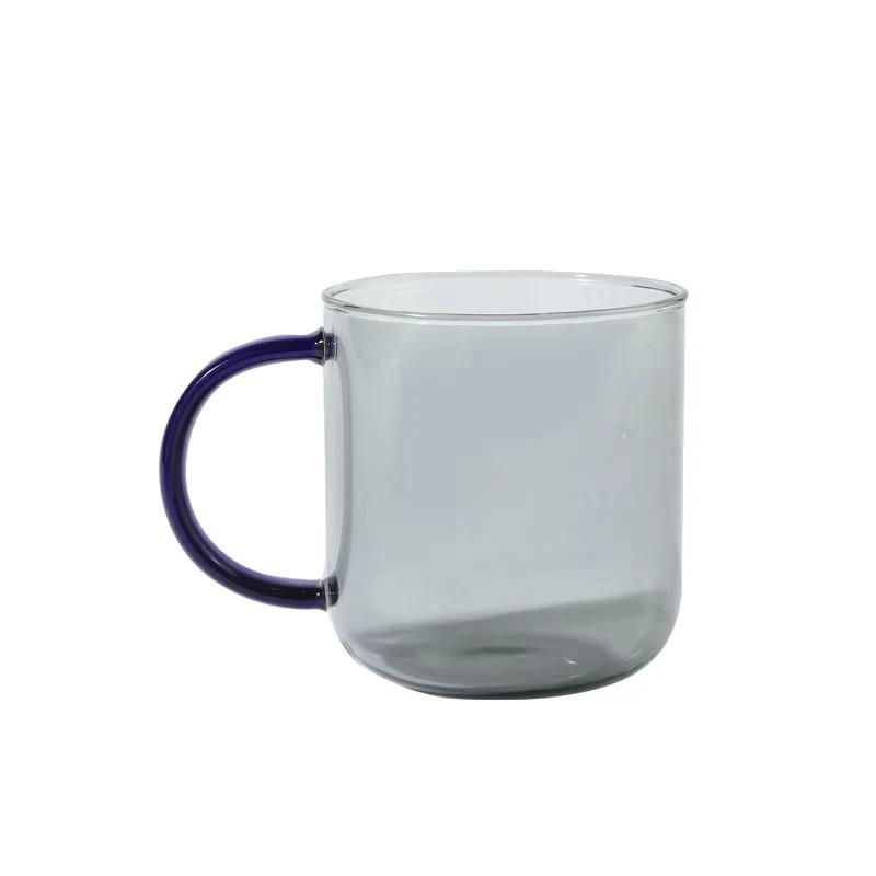 Боросиликатная кружка Стеклянная кружка Термостойкая стеклянная кружка Посуда для напитков Чайная кружка для сока и молока Кружка для кофе Домашняя вода Стаканы Стеклянная кофейная кружка