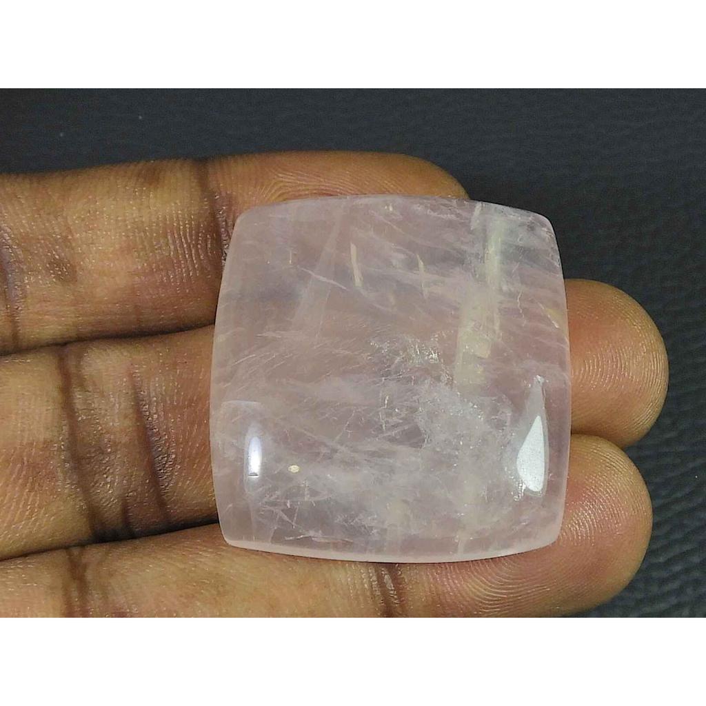 32X33X9MM Natural Pink Rose Quartz Octagon Healing Crystal Cabochon Gemstone SK-3540