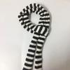 Fashion Y2K Knitted Long Thin Strip Scarf Girl Striped Skinny Slim Narrow Ribbon Scarves Women All-match Clothing Accessories