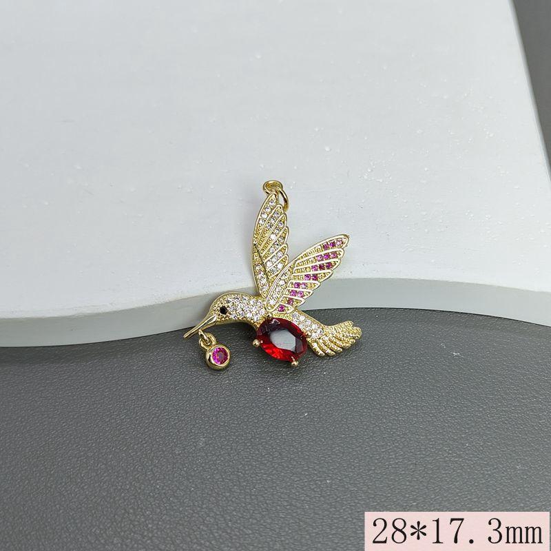 Cute Dainty Crystal Zircon Bird Pendants Animal Charms DIY Jewelry Making Necklace Bracelet