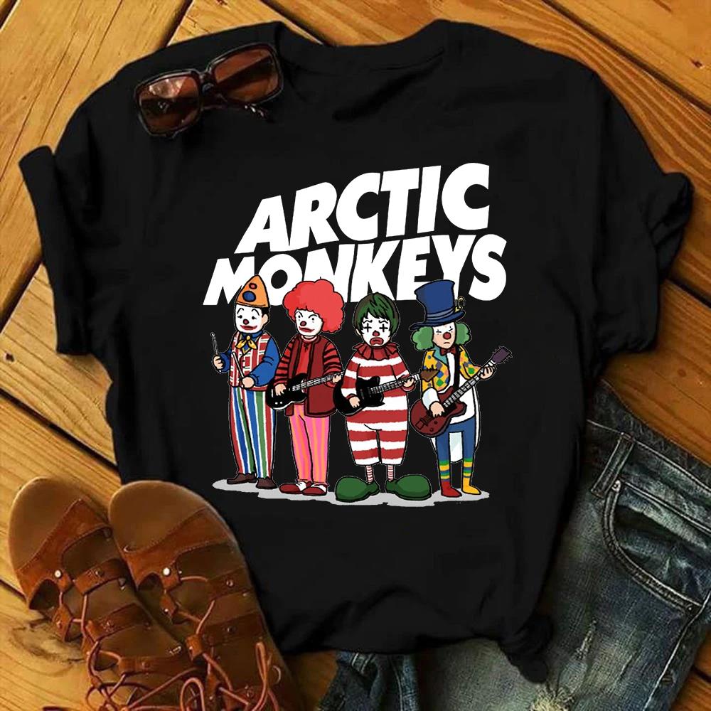 Arctic Monkeys Рок-группа Графический Принт Футболка Мужская Мода Винтаж Хип-Хоп Уличная Одежда Короткий Рукав Большой Размер Футболка Женская