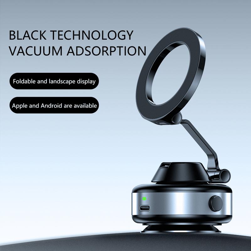 X98 Fully Automatic Adsorption Bracket Foldable Navigation Stand Anti-shake Vacuum 360 Degree Rotating Magnetic Car Phone Holder