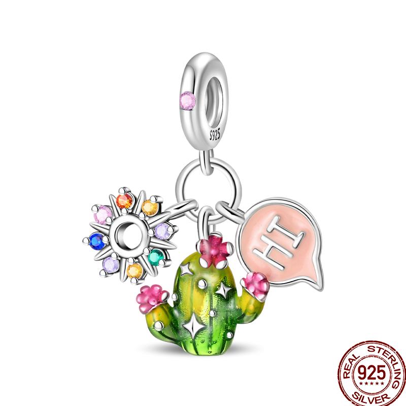 Весенняя коллекция бабочек Медный подсолнух Медведь Бабочка Цветные бусины Подходит для оригинального браслета 3 мм