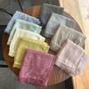 Solid Color Cotton Linen Scarf Lace Edge Silk Scarf Literary Flaxen Lace Scarf  for Women