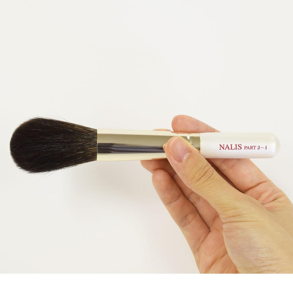 Kumano Brush Rokkakukan Sakurado NALIS Powder Brush Gray Squirrel Elegant Pearl White NALIS2-1 100%