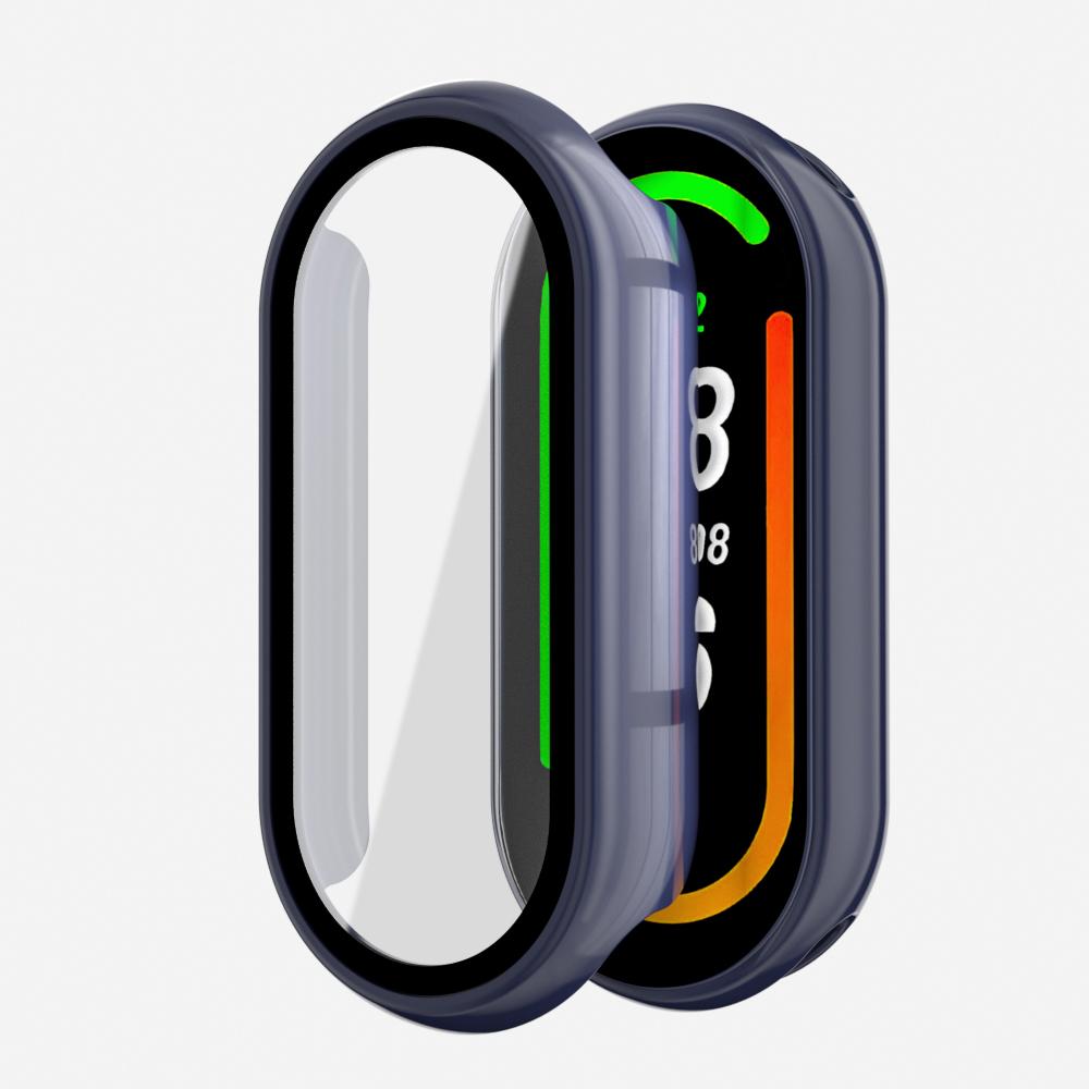 Закаленное Стекло+Чехол из ПК для Xiaomi Mi Band 10 9 8 Защитный Чехол Ударопрочный Полный Жесткий Защитный Экран Xiaomi Smart Band 10 9