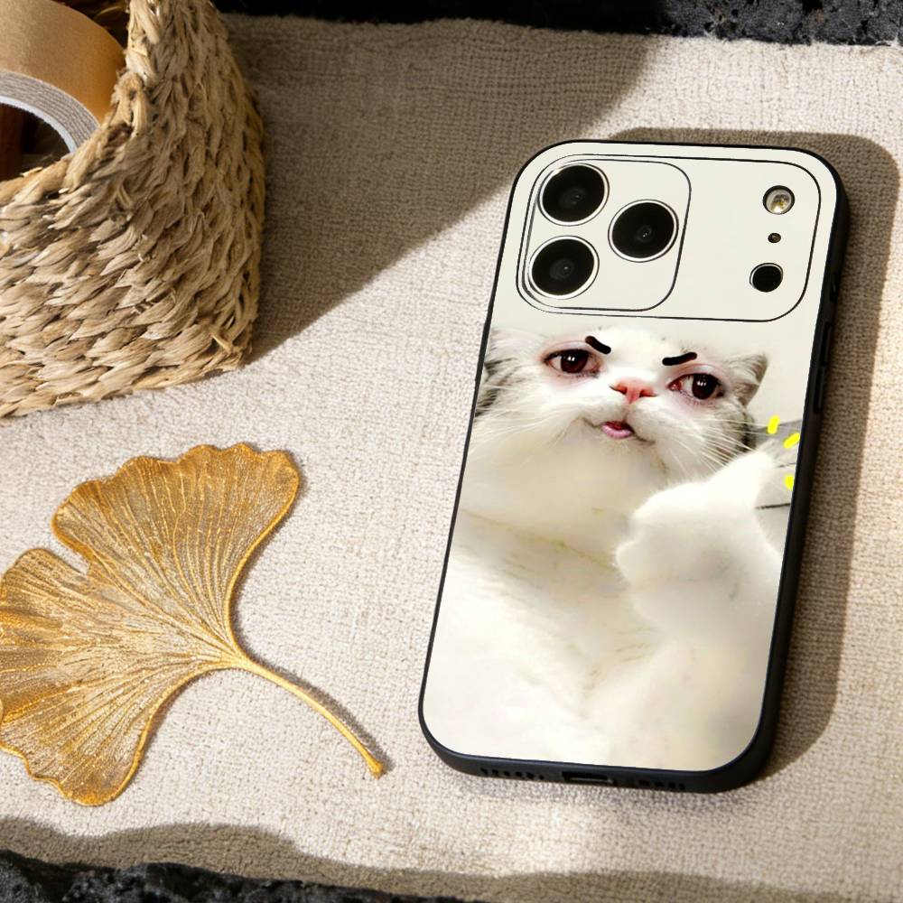 Смешной чехол для телефона с изображением домашних кошек для iPhone 17, 16, 15, 14, 13, 12, 11 X XR Plus, Другие Мягкая черная крышка