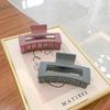 Матовый квадратный ретро акриловый зажим для волос для женщин
