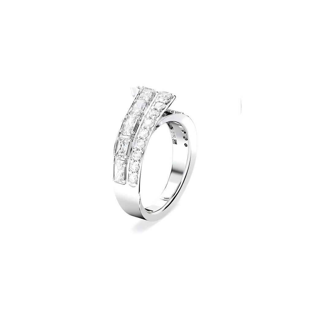 Swarovski Hyperbola Cocktail Mixed Cut Rhodium Plated Ring Women rings Silver 5665341