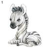TLS Cute Animal Baby Lion Elephant Zebra Art Canvas Poster Painting Kids Room Decor