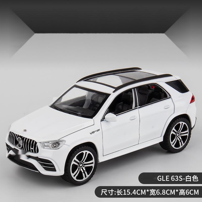 1:32 AMG GLE 63S Внедорожник Металлическая модель автомобиля Литье под давлением Оттяжная назад Металлические транспортные средства Модель-симулятор Внутренние украшения автомобиля Подарок