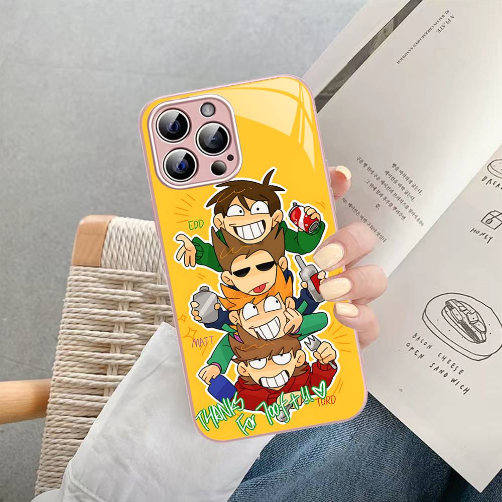 Cartoon Cute E-Eddsworlds Tempered Glass For Iphone 14 13 12 11 Pro Mini XS MAX 14Plus X XS XR Cover