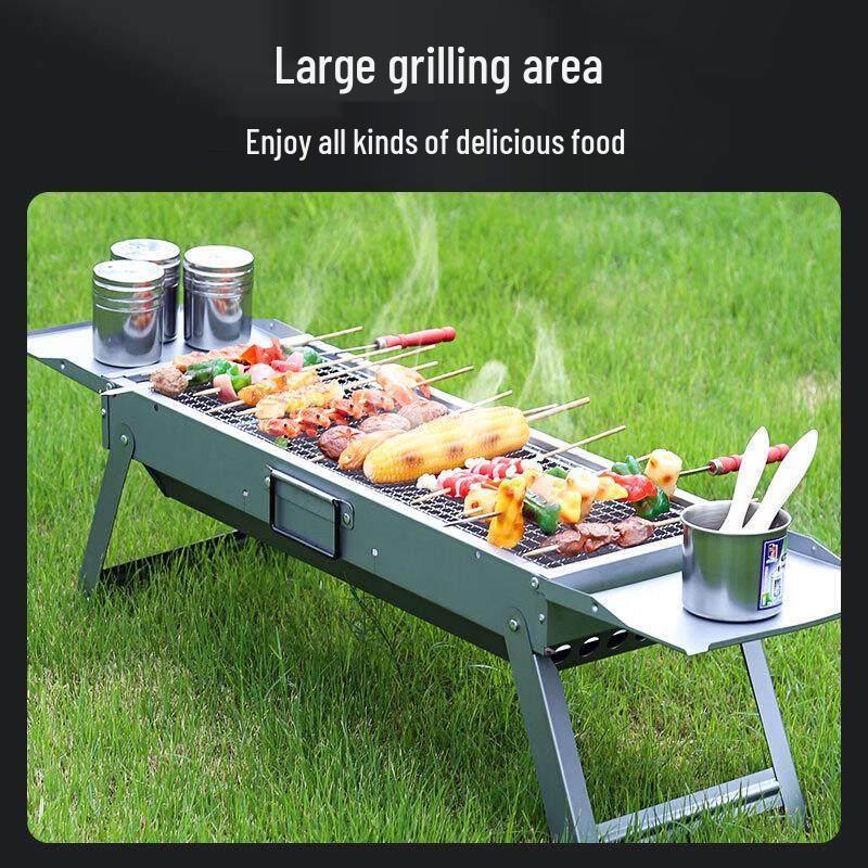 Portable Outdoor Charcoal BBQ Grill Set