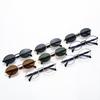 Luxury Brand 3Pcs Oval Sunglasses Women Men Metal Retro Trend Outdoor Sun Glasses High Quality Classic Men Eyewear Uv400