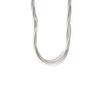 SEWNSWEN SILVER LAYERED SILK SNAKE NECKLACE