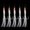 5pcs/ Fish Skin Hook Hook Anti-winding Fish Head Hook Luminous Fishing Gear Hook