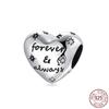 925 Sterling Silver Angel Mom Family Heart Series Shine Beads Fit Original Fashion Charms Bracelets Women DIY Jewelry
