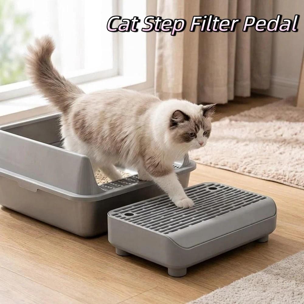 Splash-proof Pet Pedal Step Stool Non Slip Cat Litter Ramp Practical Cat Litter Box Step for Cats