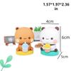 New Cute Panda Bear Figure Bubu Dudu Collectible Doll Ornament Kawaii Cartoon Miniatures Home Decoration