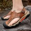 Genuine Leather Casual Shoes High Quality Classic Men Sandals Summer Outdoor Walking Men Sneakers Breathable Men Sandals 38-46