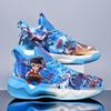 Luminous Cartoon Nezha High-top Basketball Shoes Cement Floor Actual Combat MD Rubber Sole Friction Sound Sports Shoes