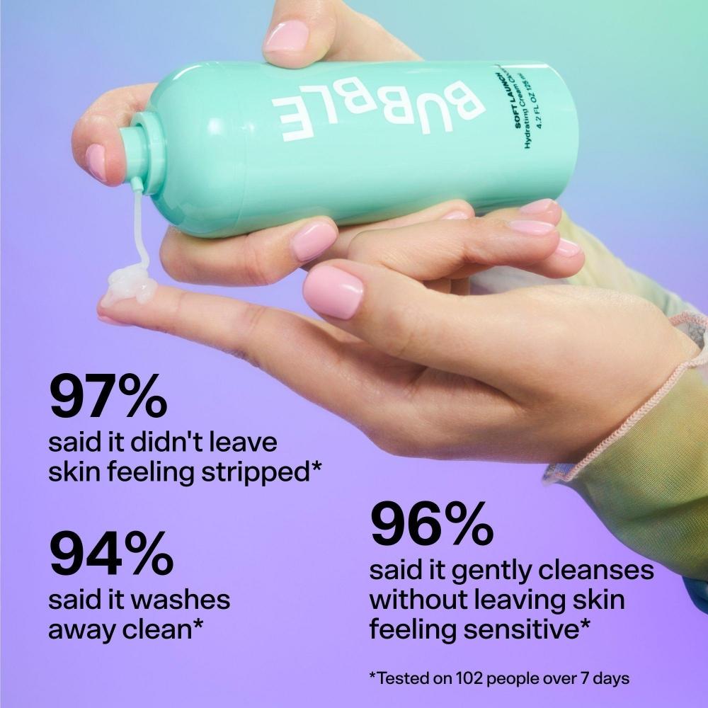 Bubble Soft Launch Увлажняющий очищающий крем 4,2 унции