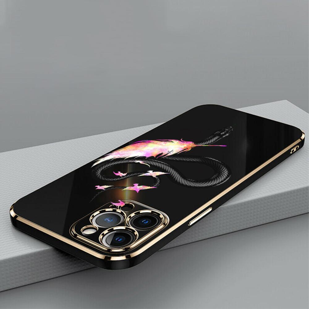 N77 бабочка, черное золото, змеиное покрытие, мягкие чехлы для телефонов из ТПУ для Xiaomi 14 Poco M5s X5 Redmi 13C 12C 8 Note 12 10 11 13 Pro Plus, противоударный чехол