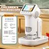 Microscope for Kids 100-1600X Electronic Digital Microscope with 2In Screen Handheld Microscope Camera for Scientific Experiment