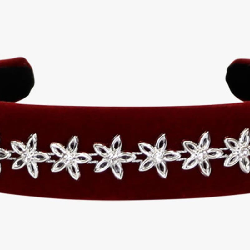 Розовая ПИНЕАППЛ МЕРЦАЮЩАЯ ВЕЛЮРОВАЯ ПОВЯЗКА ДЛЯ ВОЛОС_БУРГУНДИ