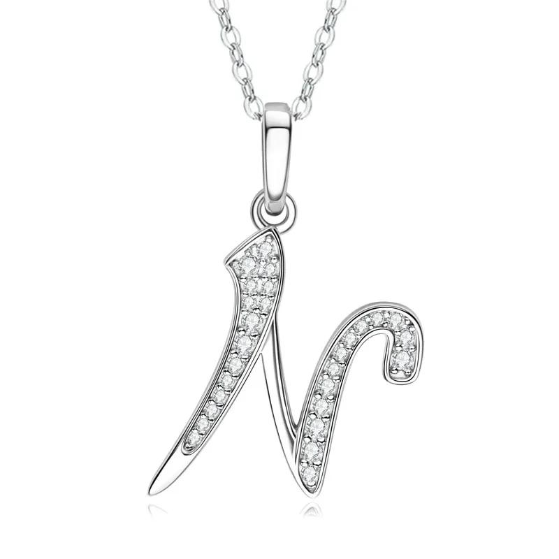 2025 New 26 Letter Zircon Necklace Design, Trendy English Pendant, Fashionable Temperament, High-end Personality, New Necklace