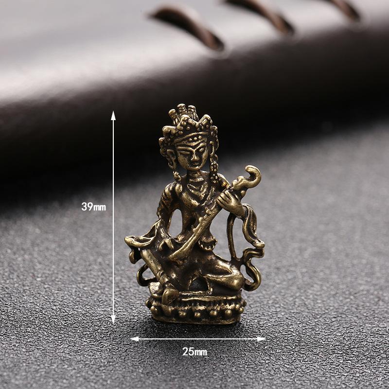 Новое ретро латунное украшение, брелок-подвеска для автомобиля, защитная подвеска в виде статуи Будды, ручная работа, коллекция