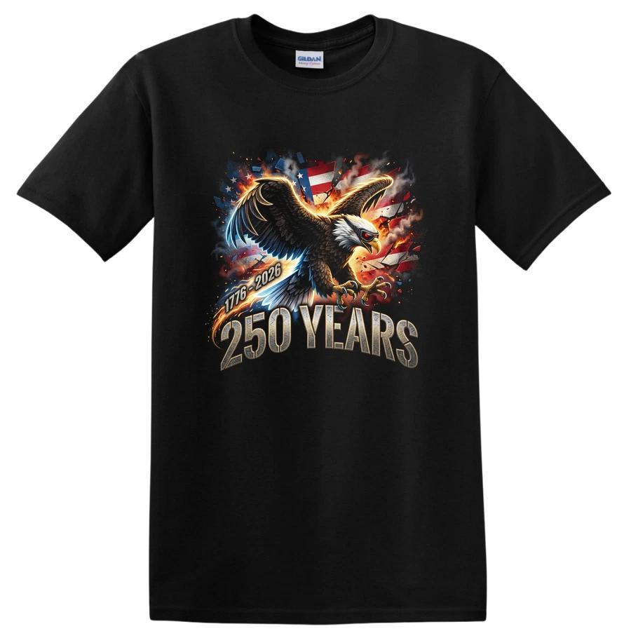 USA 250 Years Anniversary Eagle Graphic T Shirt for Patriotism Vintage Tee