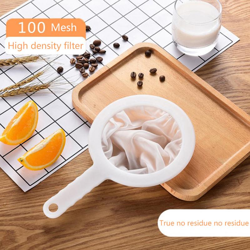 Многоразовый нейлоновый ультратонкий фильтр-сетка ложка-сито 100 200 400 ячеек