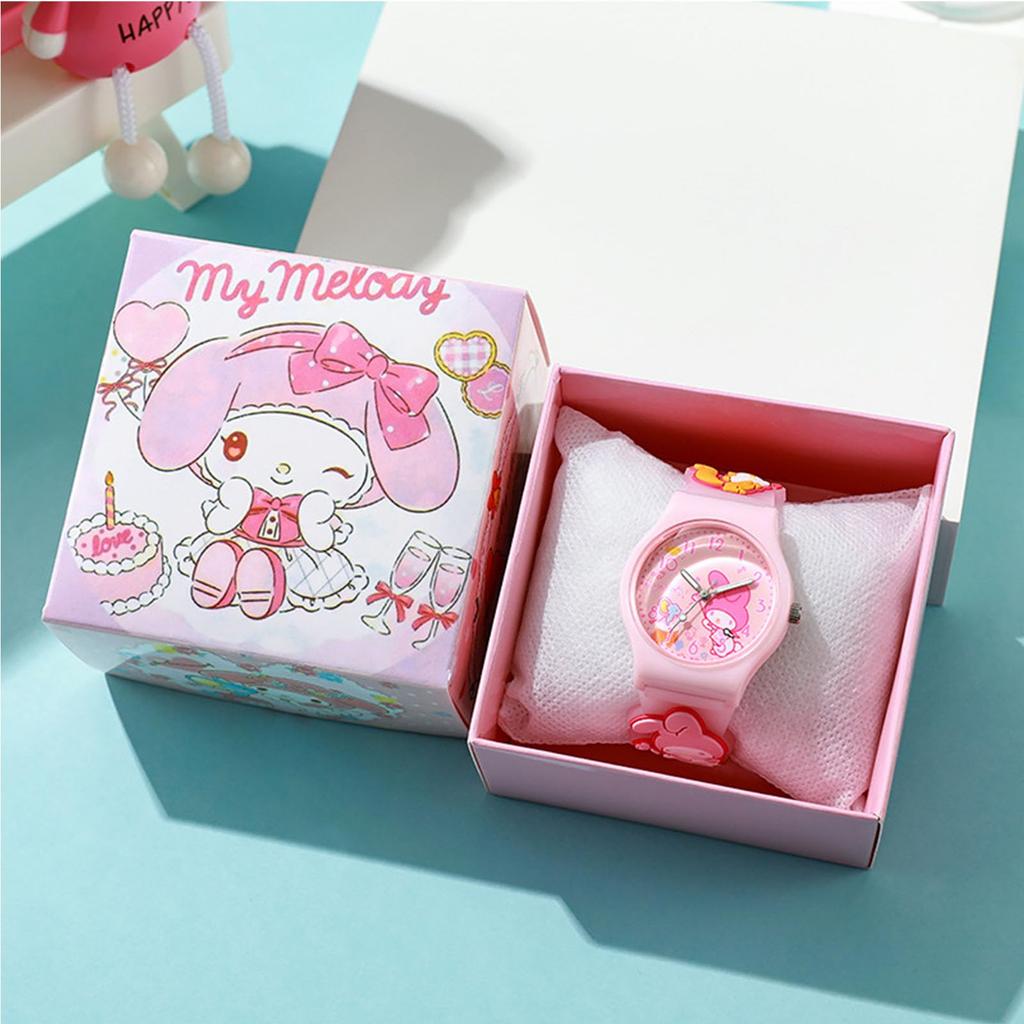 Sanrio Легкие Кварцевые Мультяшные Простые Милые Идеальный Подарок для Школы Розовые Детские Часы, Часы, Дизайн, Дизайн, Часы, Вход, День Рождения, Унисекс,