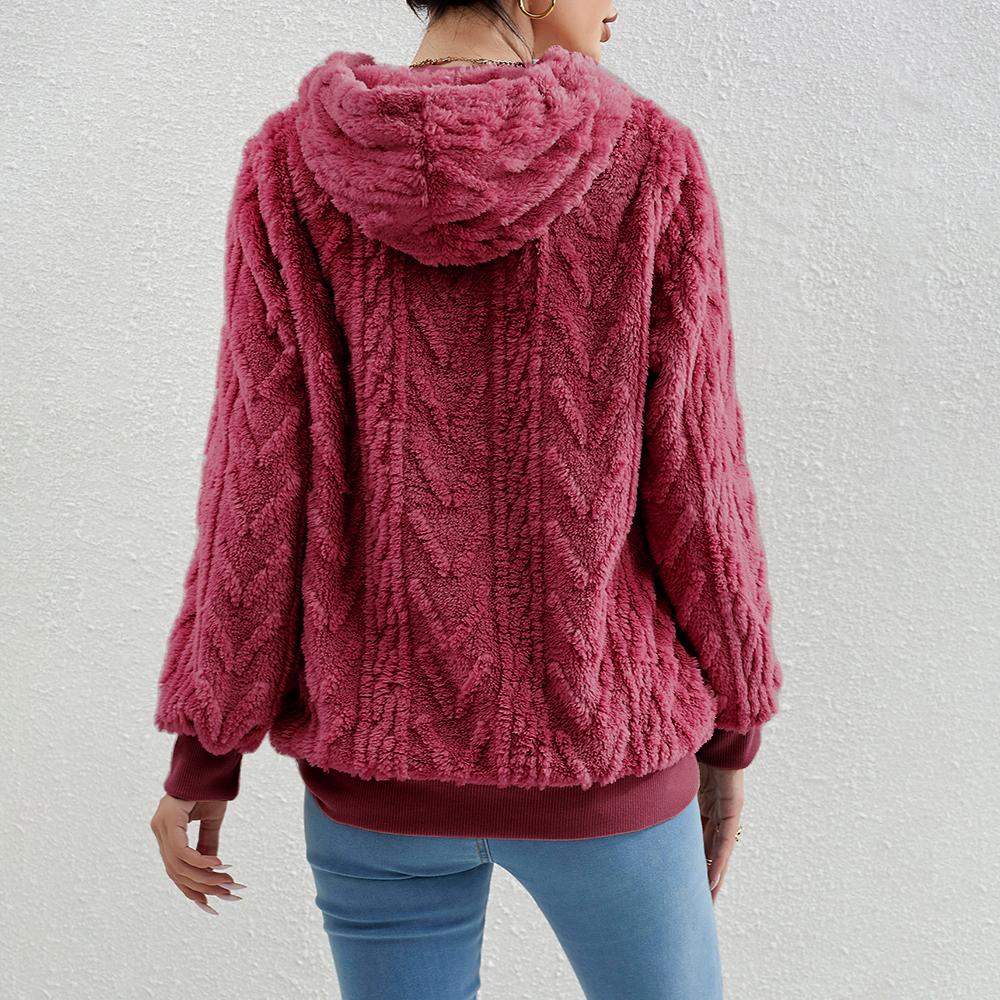Женские пушистые флисовые толстовки, женские осенние толстовки с капюшоном на молнии, пуловеры, топы