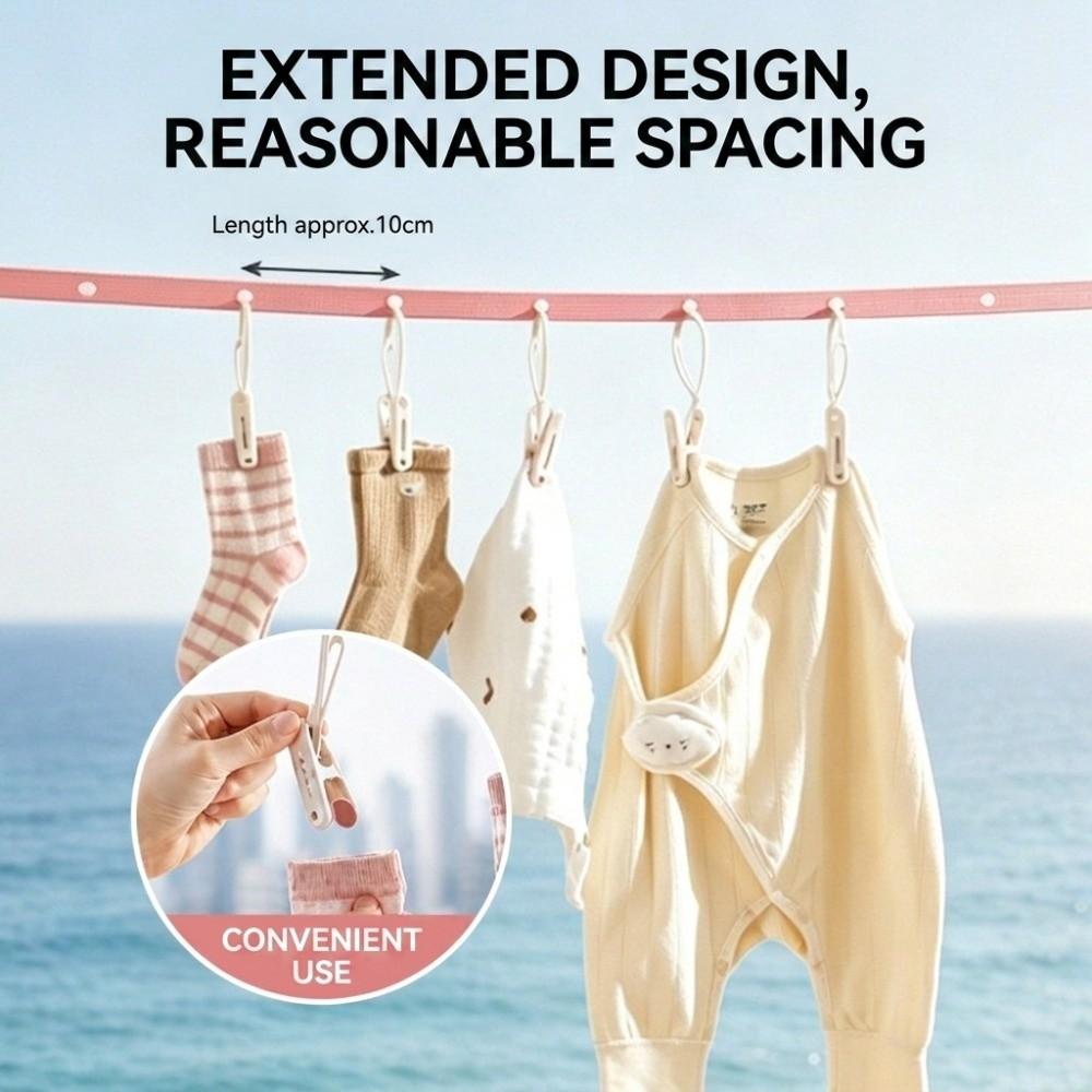 Woven Strap Adjustable Laundry Line Adjustable Length Travel Drying Line Bathroom Drying