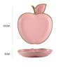 Luxury Creative Phnom Penh Apple Shape Ceramic Rice Plates Home Jiaozi Plate Flat Plate Dessert Dish