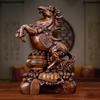 Деревянная текстура Накопление богатства Лошадь Успех Орнамент Креативный настольный орнамент Статуэтка