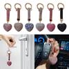 Rhinestone Heart Keychain Cute Decorations Keyring Ornament Backpack Handbag Charm Pendant Gift for Girls Women