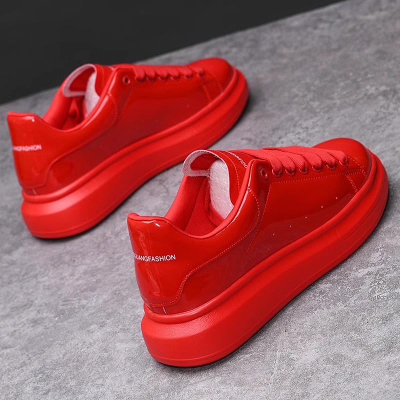 Модные брендовые мужские туфли черные глянцевые повседневные мужские туфли 2024 весна и осень новый стиль белые туфли модные кроссовки для пары